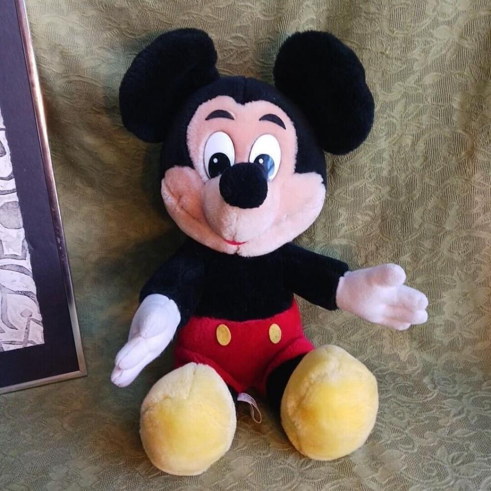Disneyland Mickey Mouse Plush 14 Inch 1980s Vintage